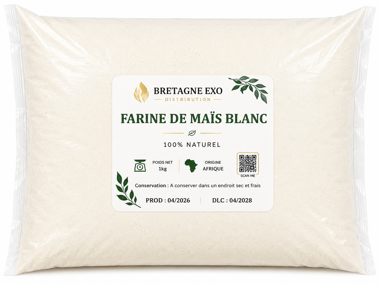Farine de Mais Blanc 1 KG
